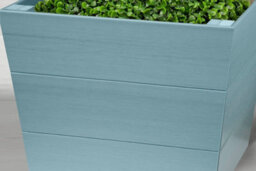 Winawood Polymer Wood Effect Zero Maintenance Fully Weatherproof Set Of 2 Small Planters - Powder Blue - thumbnail 3