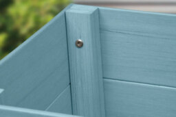 Winawood Polymer Wood Effect Zero Maintenance Fully Weatherproof Set Of 2 Small Planters - Powder Blue - thumbnail 4
