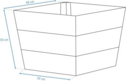 Winawood Polymer Wood Effect Zero Maintenance Fully Weatherproof Set Of 2 Small Planters - Powder Blue - thumbnail 7