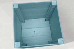 Winawood Polymer Wood Effect Zero Maintenance Fully Weatherproof Set Of 2 Small Planters - Powder Blue - thumbnail 5