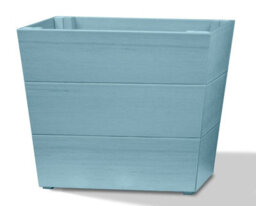 Winawood Polymer Wood Effect Zero Maintenance Fully Weatherproof Set Of 2 Small Planters - Powder Blue - thumbnail 6