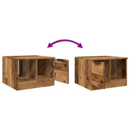 Berkfield Coffee Table Old Wood 50X50X36 Cm Engineered Wood - thumbnail 9