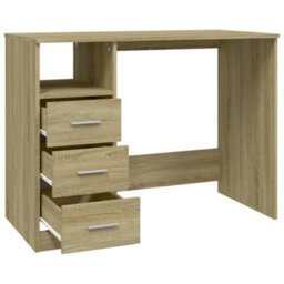 Walplus Desk With Drawers Sonoma Oak 102X50X76 Cm Engineered Wood - thumbnail 7