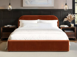 Flair Alba Ottoman Bed Burnt Orange Velvet Double - thumbnail 3