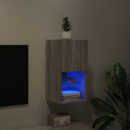 Berkfield Durable Tv Cabinet With Led Lights Grey Sonoma 30.5X30X60 Cm - thumbnail 5