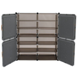 Thehotsale Dark Grey Household Twill Door Simple Dustproof Large Capacity Multi-Layer Shoe Rack 85Cm W X 32Cm D X 95Cm H - thumbnail 6