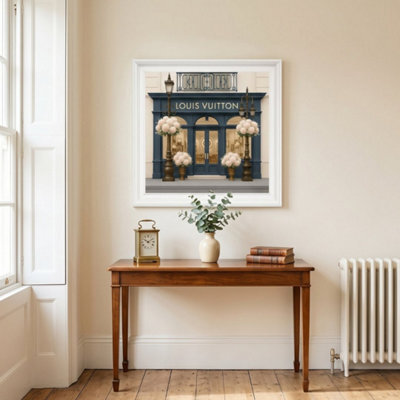Home Luxe Interiors Lv Boutique White Step Frame Wall Art 70X70Cm Luxury Home Decor Accent - image 1