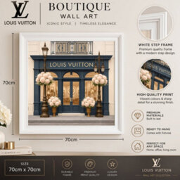 Home Luxe Interiors Lv Boutique White Step Frame Wall Art 70X70Cm Luxury Home Decor Accent - thumbnail 6