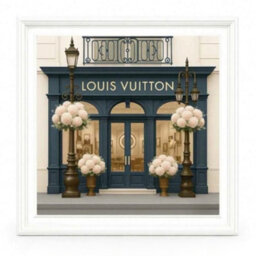 Home Luxe Interiors Lv Boutique White Step Frame Wall Art 70X70Cm Luxury Home Decor Accent - thumbnail 3