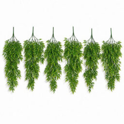 Leaf Pack Of 6 X 80Cm Artificial Trailing Bamboo Style Plant Hanging Faux Greenery - thumbnail 1