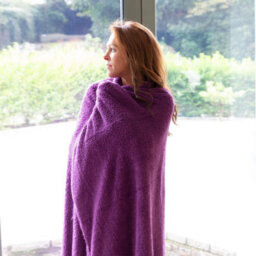 Snug Rug Blanket Luxury Sherpa Fleece Sofa Tv Throw Gift Blankets 127X178Cm - Purple - thumbnail 3