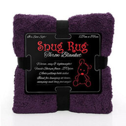 Snug Rug Blanket Luxury Sherpa Fleece Sofa Tv Throw Gift Blankets 127X178Cm - Purple - thumbnail 8