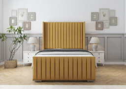 Comfort Beds Chester Mustard Plush Bed Frame - thumbnail 2