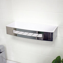 Showerdrape Bagno Chrome Wall Mounted Rectangular Basket