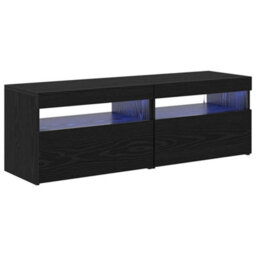 Walplus Tv Cabinet 2 Pcs Black 60 X 35 X 40 Cm Engineered Wood - thumbnail 2