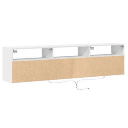 Berkfield Durable Tv Wall Cabinet With Led White 180X31X45 Cm - thumbnail 8