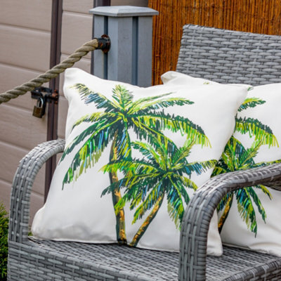 Gardenwize Pair Of Outdoor Garden Sofa Chair Furniture Scatter Cushions - Light Up Palm - image 1