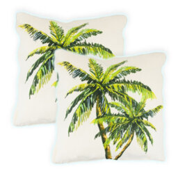 Gardenwize Pair Of Outdoor Garden Sofa Chair Furniture Scatter Cushions - Light Up Palm - thumbnail 2