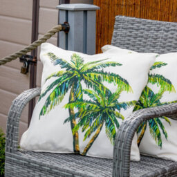 Gardenwize Pair Of Outdoor Garden Sofa Chair Furniture Scatter Cushions - Light Up Palm - thumbnail 1