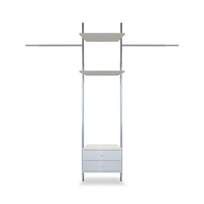 Spacepro Aura Satin White Large Bedroom Freestanding Storage Solution (H)2700mm (L)3200mm (D)500mm