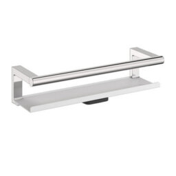 Cosmic Bathroom Shelf, Bathroom Organizer, With Glass Wiper, Chrome , Architect S+ Collection