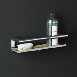 Cosmic Bathroom Shelf, Bathroom Organizer, With Glass Wiper, Chrome , Architect S+ Collection - thumbnail 3