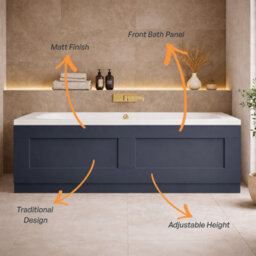 Plum&clay Belmont Traditional Blue Grey Front Bath Panel Bathroom Furniture (W)1800mm - thumbnail 3