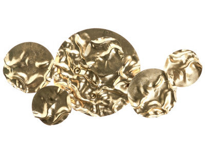 Wyld And Coco Glamourhaus Gold Iron Wall Decor Hanging Accent - Vertical Or Horizontal - W84 X D5 X H43Cm - image 1