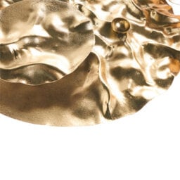 Wyld And Coco Glamourhaus Gold Iron Wall Decor Hanging Accent - Vertical Or Horizontal - W84 X D5 X H43Cm - thumbnail 3