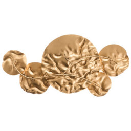 Wyld And Coco Glamourhaus Gold Iron Wall Decor Hanging Accent - Vertical Or Horizontal - W84 X D5 X H43Cm - thumbnail 6