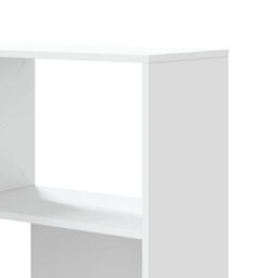 Berkfield Corner Bookcase 4-Tier White 85X85X140 Cm Engineered Wood - thumbnail 8