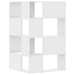 Berkfield Corner Bookcase 4-Tier White 85X85X140 Cm Engineered Wood - thumbnail 6