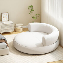 Inflatable Couch Spacious Air Sofa With Detachable Cover White - thumbnail 3