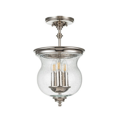 Luminosa Lighting Luminosa Pickering Lane 3 Light Lanterns Pendant Ceiling Light, Polished Nickel - image 1