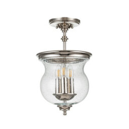Luminosa Lighting Luminosa Pickering Lane 3 Light Lanterns Pendant Ceiling Light, Polished Nickel - thumbnail 1