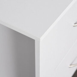 Wyld Haus Zivika Momo Set Of 2 White Bedside Tables - 2 Drawers, Silver Handles - thumbnail 7