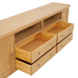 The Furniture Market Marbury Oak Xxl Widescreen Tv Unit Stand Up To 100 Tv Size - thumbnail 5