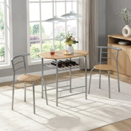 Mof 3 Piece Dining Room Set, Modern Dining Table And Chairs Set Of 2 For Kitchen/apartment/small Space - thumbnail 1