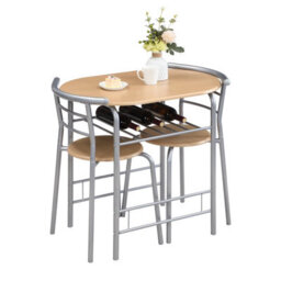 Mof 3 Piece Dining Room Set, Modern Dining Table And Chairs Set Of 2 For Kitchen/apartment/small Space - thumbnail 2