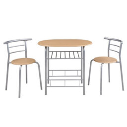 Mof 3 Piece Dining Room Set, Modern Dining Table And Chairs Set Of 2 For Kitchen/apartment/small Space - thumbnail 3