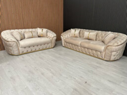 Ambassador 3+2 Seater Champagne And Gold Accent - thumbnail 1