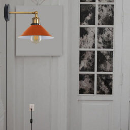 22Cm Orange Industrial Metal Lamp Shade Easy Fit Retro Cone Pendant Light Shade For Kitchen - thumbnail 4