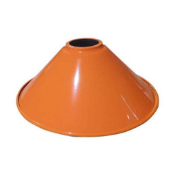 22Cm Orange Industrial Metal Lamp Shade Easy Fit Retro Cone Pendant Light Shade For Kitchen