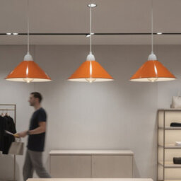 22Cm Orange Industrial Metal Lamp Shade Easy Fit Retro Cone Pendant Light Shade For Kitchen - thumbnail 8