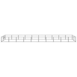 Berkfield Durable Dog Kennel Black 20 M2 Steel - thumbnail 1