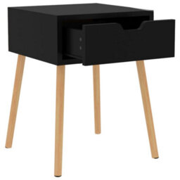 Berkfield Bedside Cabinet High Gloss Black 40X40X56 Cm Engineered Wood - thumbnail 6