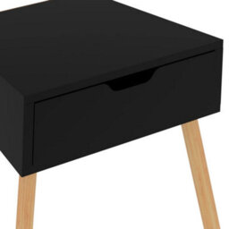 Berkfield Bedside Cabinet High Gloss Black 40X40X56 Cm Engineered Wood - thumbnail 9
