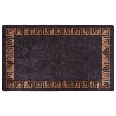 Walplus Rug Washable 120X180 Cm Black And Gold Anti Slip - image 1