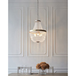 Luminosa Lighting Luminosa Celine 5 Light Pendant Light Rose Gold Paint & Clear Glass, E14 - thumbnail 2
