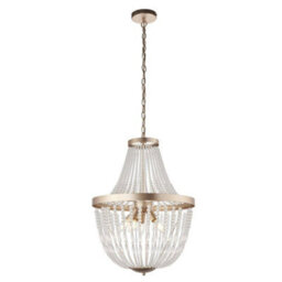 Luminosa Lighting Luminosa Celine 5 Light Pendant Light Rose Gold Paint & Clear Glass, E14 - thumbnail 1